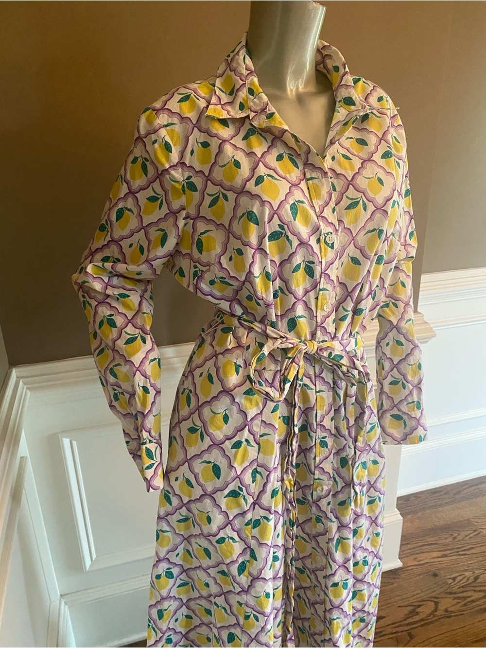 Boden Amy Cotton Shirt Dress Size 16-18L
Lemon Grove/Lacender - Picture 3 of 7